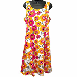 Spenser Jeremy Womens 12 Dress Sleeveless Floral Embellished Lined Colorful